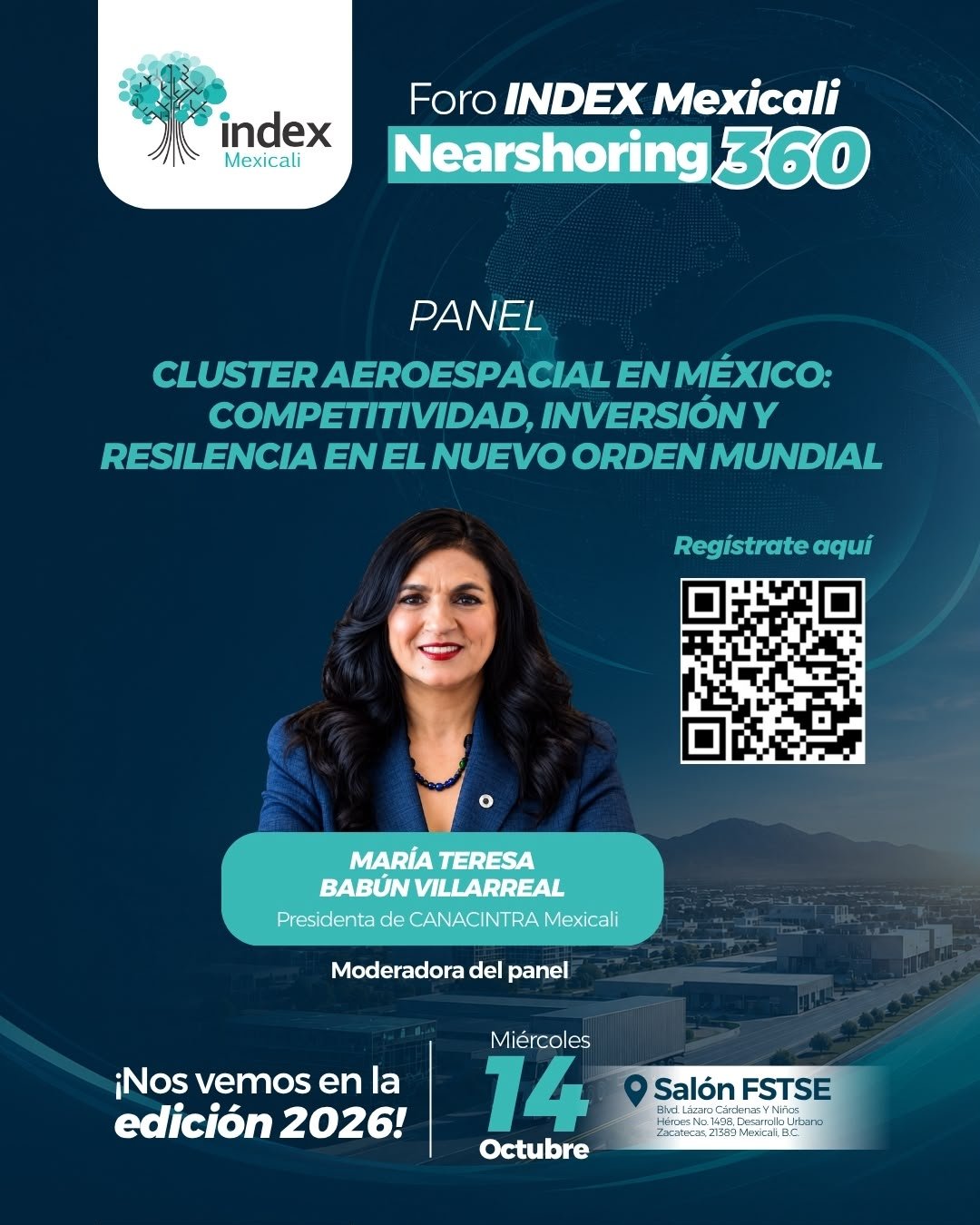 Panel Cluster Aeroespacial en México con María Teresa Babún Villarreal